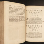 1752 PLATO Dialogues Republic Socrates Alcibiades Greek Philosophy OXFORD Latin