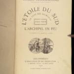 1884 Jules Verne 1ed Vanished Diamond Archipelago on Fire Hetzel Elephants! 2in1