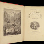 1884 Jules Verne 1ed Vanished Diamond Archipelago on Fire Hetzel Elephants! 2in1