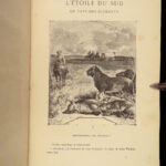 1884 Jules Verne 1ed Vanished Diamond Archipelago on Fire Hetzel Elephants! 2in1