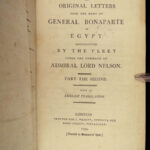 1798 Napoleonic War Letters 1ed Napoleon Propaganda Admiral Nelson EGYPT Map 3v