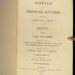 1798 Napoleonic War Letters 1ed Napoleon Propaganda Admiral Nelson EGYPT Map 3v