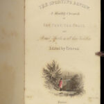 1840 The Sporting Review HUNTING Racing Fishing Shooting MAPS Horse Racing 3v