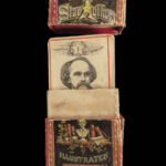 1875 Playing CARD GAME 1ed Game of Star Authors Twain Alcott Dickens Burns