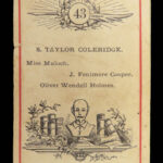 1875 Playing CARD GAME 1ed Game of Star Authors Twain Alcott Dickens Burns