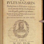 1649 NOSTRADAMUS Doom of Cardinal Jules Mazarin Prophecy Pope Innocent X RARE