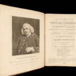 1799 Samuel Johnson FAMOUS Dictionary of English Language Americana Lexicon 2v