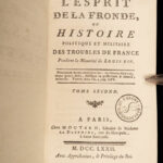 1772 History of The FRONDE 1ed French Civil Wars SPAIN Pyrenees Mailly 4v SET