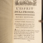 1772 History of The FRONDE 1ed French Civil Wars SPAIN Pyrenees Mailly 4v SET