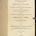 1829 FLOWERS 1ed Flora Medica Botany Medicine Color Illustrated 2v SET Spratt