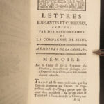 1781 Jesuit Voyages Missions CHINA TIBET Peking Vietnam Asia Edifiantes 4v