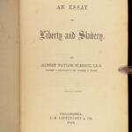 1856 Liberty & Slavery 1ed Confederate Bledsoe anti Slave Abolition Civil War