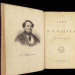 1855 Life of PT Barnum 1ed Bailey Circus Autobiography Jenny Lind Tom Thumb