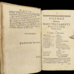 1659 Latin & Greek New Testament Bible Dictionary ZURICH Switzerland Schweitzer