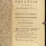 1756 Fortification FORTS Military Mathematics TOULON Fort J. Muller Illustrated