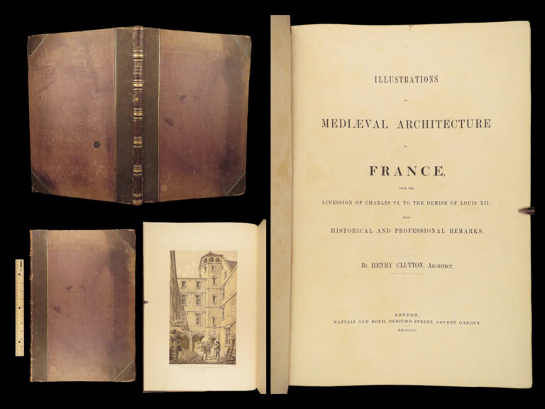 Image of 1856 ENORMOUS Medieval French Architecture Charles VII Louis XII Cathedrals
