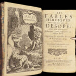 1669 Aesop Fables CLASSIC Folklore Mythology Fabulae 62 Woodcuts Illustrated ART