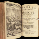 1669 Aesop Fables CLASSIC Folklore Mythology Fabulae 62 Woodcuts Illustrated ART