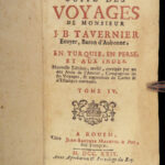 1724 Tavernier VOYAGES Persia India Golconda DIAMONDS Bezoar Batavia Surat RARE