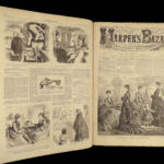 1874 Harper’s Bazar American Fashion Magazine Dresses Clothing Costumes Jewelry