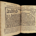 1620 RARE Holy Land WOODCUTS Jerusalem Jericho Israel Cairo Egypt Venice Bianco