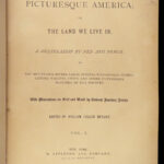 1874 EXQUISITE 1st ed Picturesque America Illustrated Scenery Landscapes 2v SET