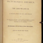 1874 EXQUISITE 1st ed Picturesque America Illustrated Scenery Landscapes 2v SET