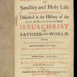 1657 BIBLE ART Life of JESUS Holy Living & Dying Anglican Taylor on Death RARE