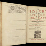 1657 BIBLE ART Life of JESUS Holy Living & Dying Anglican Taylor on Death RARE