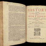 1657 BIBLE ART Life of JESUS Holy Living & Dying Anglican Taylor on Death RARE