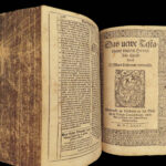 1635 RARE Luther BIBLE Herborn German Reformation Catechism Songs Hymns Brass