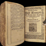 1635 RARE Luther BIBLE Herborn German Reformation Catechism Songs Hymns Brass