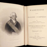 1866 George Washington MASONIC Compeers Freemason Secret Rites Ben Franklin