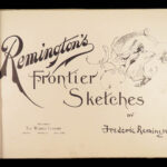 1898 Frederick Remington 1ed ART Cowboys INDIANS Frontier Sketches American West