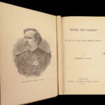 1885 General George CUSTER 1ed Boots Saddles Cavalry Illustrated Indians Wars