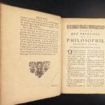 1681 DESCARTES Principles Philosophy Physics Metaphysics Illustrated Astronomy