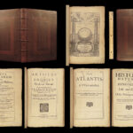 1664 Francis Bacon ENGLISH Sylva Sylvarum Atlantis Philosophy Natural History 4v