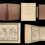 1860 FAMED 1ed Mitchell ATLAS Maps America City Plan Asia Texas Caribbean Africa