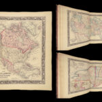 1860 FAMED 1ed Mitchell ATLAS Maps America City Plan Asia Texas Caribbean Africa