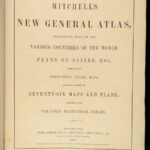 1860 FAMED 1ed Mitchell ATLAS Maps America City Plan Asia Texas Caribbean Africa