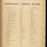 1860 Johnson Family ATLAS Geography Color 92 MAPS Texas California New York HUGE