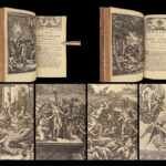 1666 Saint Louis IX of France CRUSADES Illustrated DRAGON BATTLE Demons Moyne