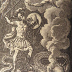 1666 Saint Louis IX of France CRUSADES Illustrated DRAGON BATTLE Demons Moyne