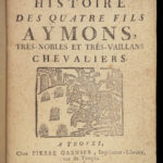 1726 CHAPBOOK Four Sons of Aymons Medieval Chivalry KNIGHTS France Heraldry