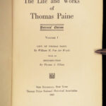 1925 Thomas Paine Life & Works THOMAS EDISON edition Common Sense 10v SET