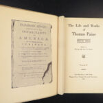 1925 Thomas Paine Life & Works THOMAS EDISON edition Common Sense 10v SET