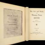 1925 Thomas Paine Life & Works THOMAS EDISON edition Common Sense 10v SET