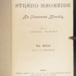 1891 INCREDIBLE Sherlock Holmes 1ed Strand Arthur Conan Doyle Kipling Verne 18v