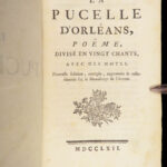 1762 VOLTAIRE Joan of Arc BANNED French Erotic Pucelle D’Orleans Maid of Orleans