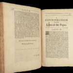 1685 ENGLISH Lives of Popes 1ed Platina Catholic Church Sixtus IV Sacchi Rycaut